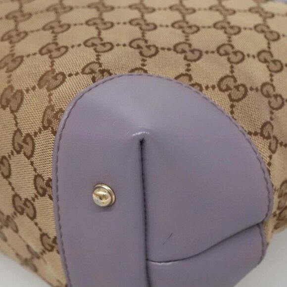 GUCCI GG Canvas Heart Bit Tote Bag Gold Beige 269957 Auth BA4579 - Picture 5 of 16